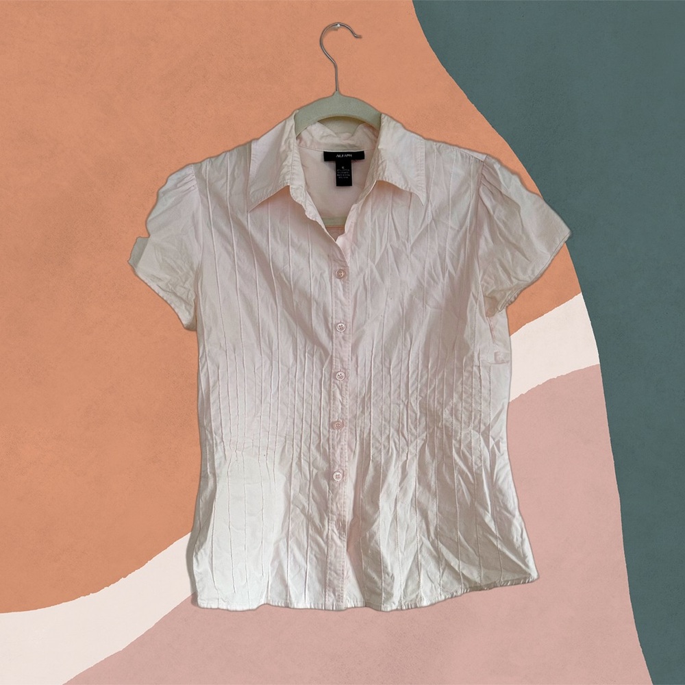 Pink vintage lined cottage blouse from Alfani